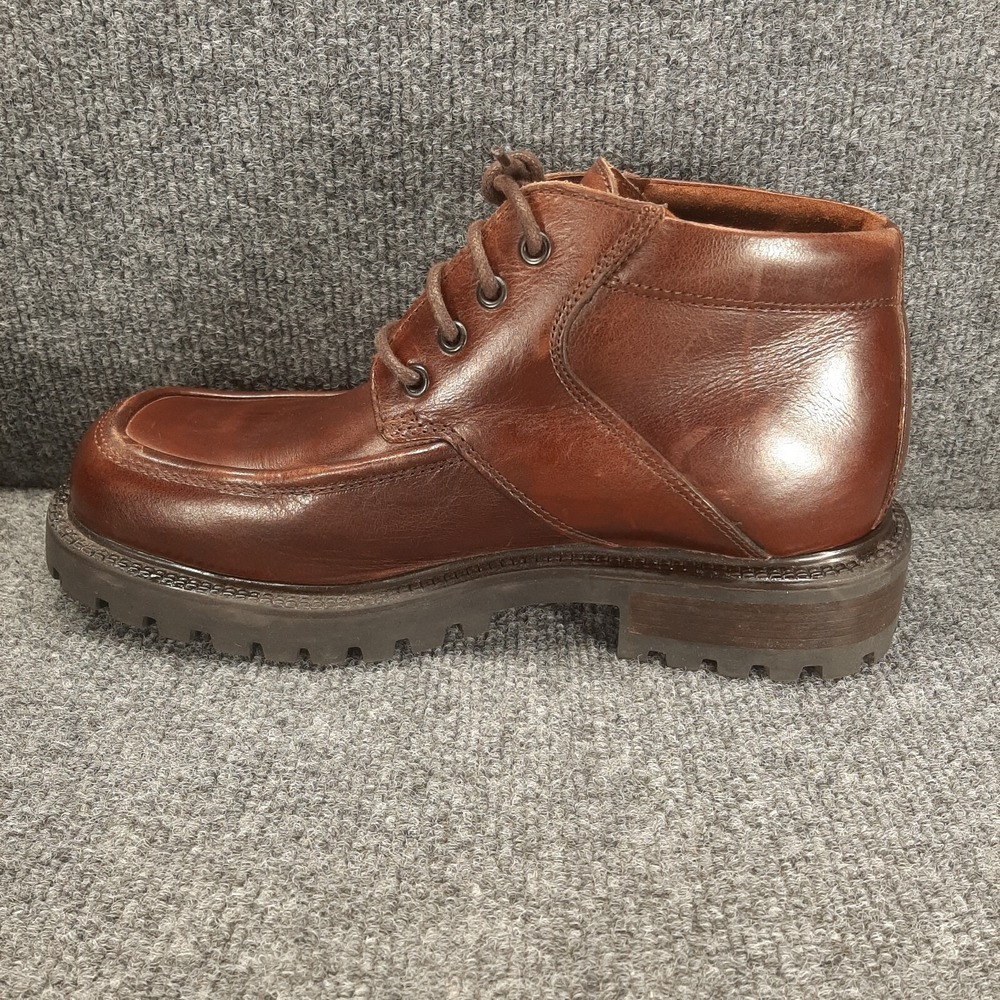 KENNETH COLE Reaction Lug Sole Leather Casual Boot 7.5 Vintage Chukka Y2K Look - Picture 5 of 16